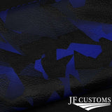 FOR MAZDA MX5 MK1 MIATA NA R BLUE STITCH UV PRINTED LEATHER GEAR GAITER + FRAME