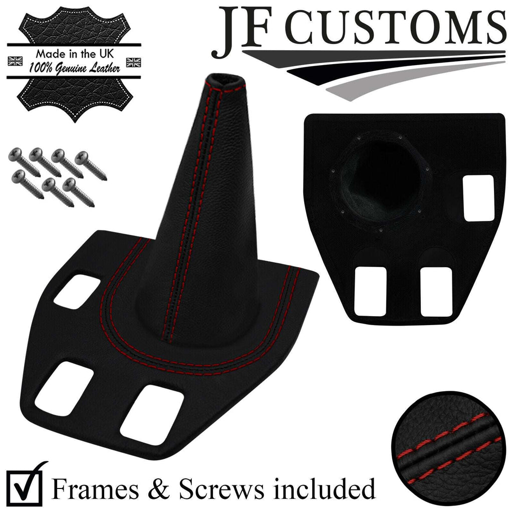 D RED STITCH LEATHER GEAR+BASE COVERS + PLASTIC FRAMES FOR TRIUMPH STAG 70-77