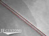 D RED STITCH L GREY SUEDE SUNROOF HEADLINER COVER FOR JAGUAR XJ6 X300 X308