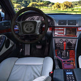 FITS BMW 5 SERIES E39 FACELIFT LUXURY LEATHER STEERING WHEEL COVER MADE IN UK
