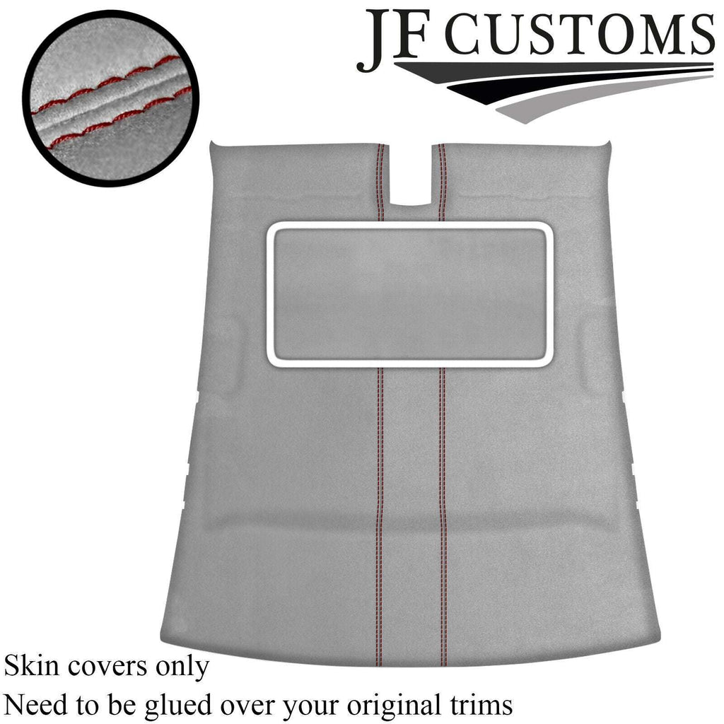 D RED STITCH L GREY SUEDE SUNROOF HEADLINER COVER FOR JAGUAR XJ6 X300 X308