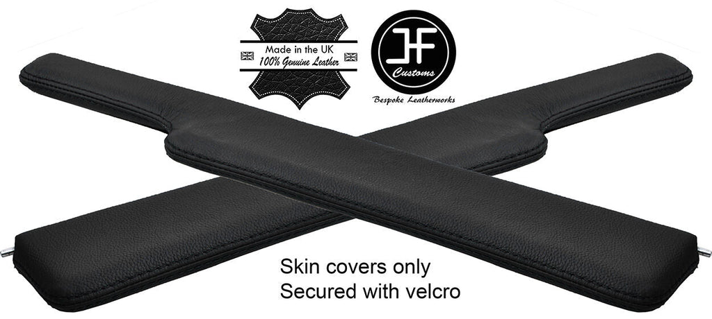 BLACK STITCHING 2X DOOR ARMREST LEATHER COVERS FITS PORSCHE 914 1969-1976