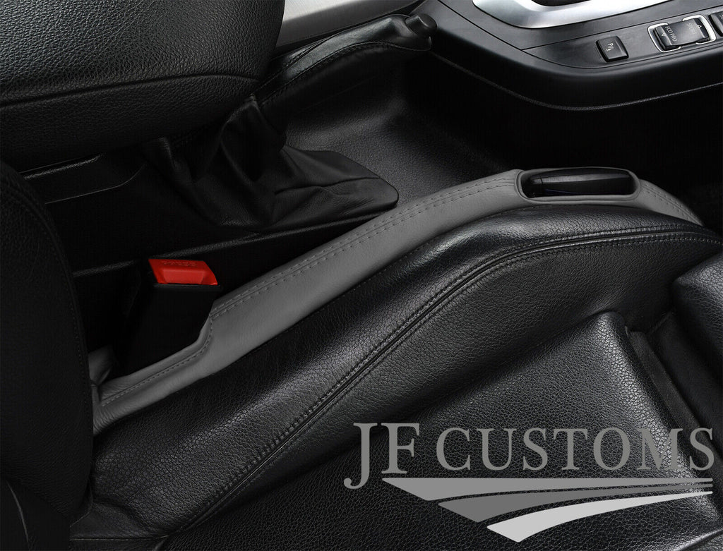 GREY ITALIAN LEATHER 2X CAR KEY HOLDER PROTECTOR FOR RANGE ROVER VOGUE 02-12