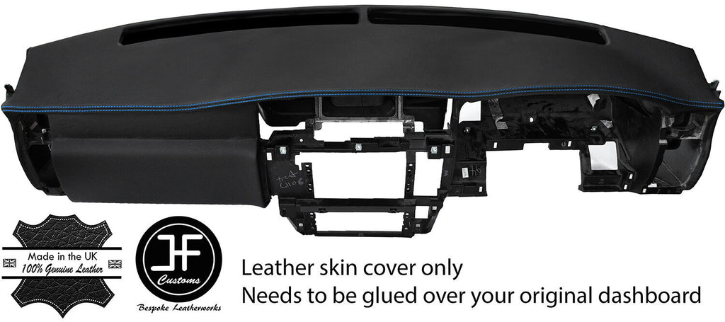 BLUE STITCH DASH DASHBOARD REAL LEATHER COVER FITS NISSAN PATROL Y61 CUSTOM NEW