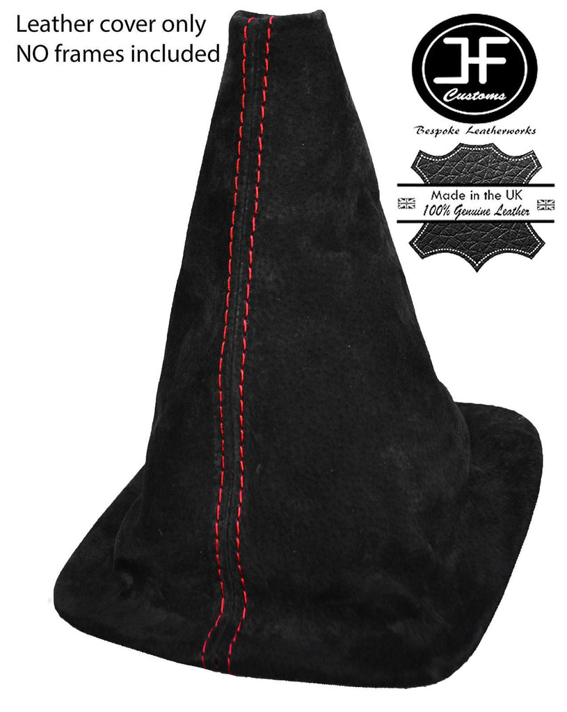 RED STITCH REAL SUEDE MANUAL GEAR STICK GAITER FITS FORD FIESTA MK7 2008-2013