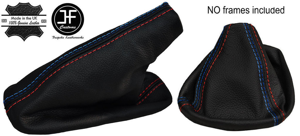 RED & TRI STITCH LEATHER GEAR HANDBRAKE GAITER FITS BMW E90 E91 E92 E93