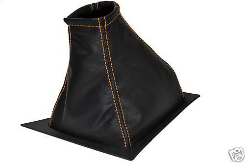 FITS VAUXHALL ASTRA MK4 LEATHER GEAR GAITER ORANGE STITCH CUSTOM NEW MADE IN UK