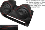 RED STITCH RADIO SURROUND LEATHER SKIN COVER FITS LOTUS ELISE EXIGE S2 07-13