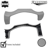 FOR MASERATI LEVANTE L GREY LEATHER COVERED UPPER STEERING COLUMN TRIM + FRAME