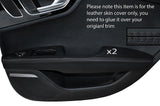 BLACK STITCH 2X REAR DOOR ARMREST LEATHER SKIN COVERS FITS AUDI A7 2010-2015