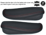 RED STICH 2X SEAT ARMREST COVERS FOR CITROEN NEMO PEUGEOT BIPPER FIAT FIORINO