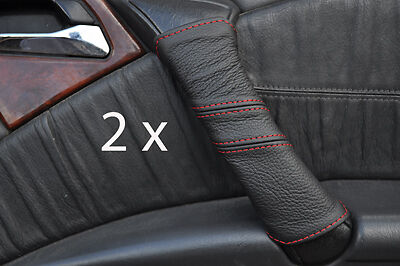 red stitch FITS MERCEDES ML CLASS W163 98-05 2X DOOR HANDLE LEATHER COVERS