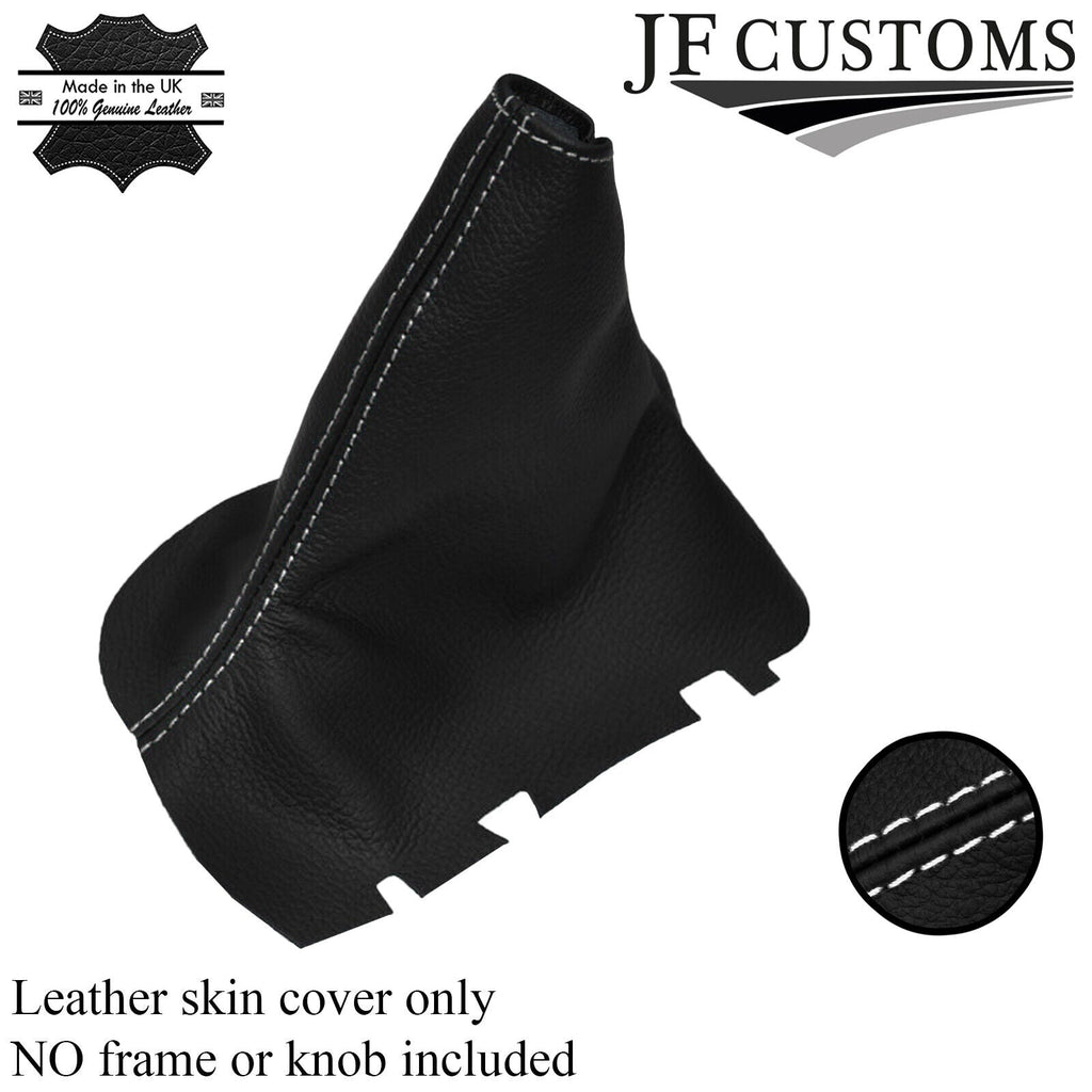 WHITE STITCHING FITS VOLVO S60 2001-2009 HANDBRAKE GAITER LEATHER COVER