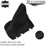 WHITE STITCHING FITS VOLVO S60 2001-2009 HANDBRAKE GAITER LEATHER COVER