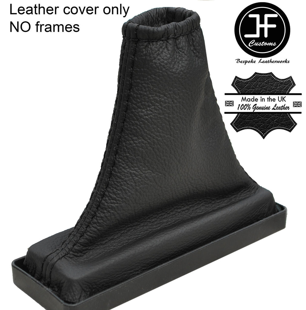 BLACK STITCH TOP GRAIN LEATHER HANDBRAKE GAITER FITS RANGE ROVER P38 1995-2002