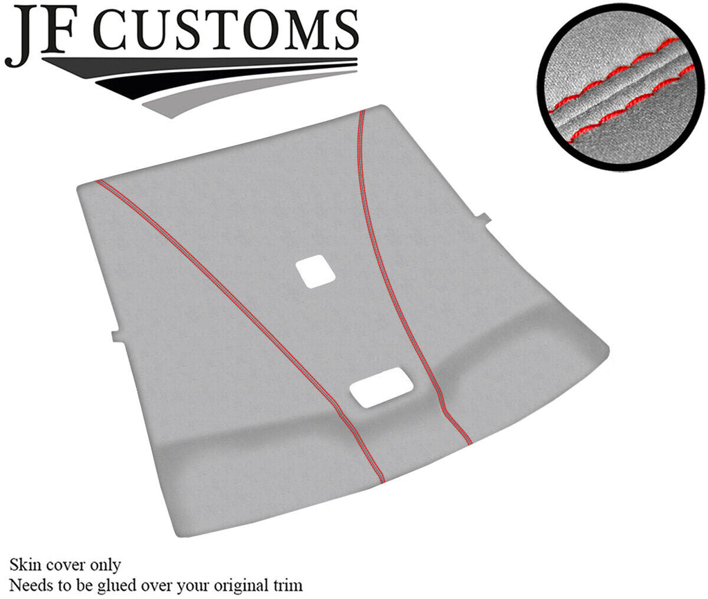 RED STITCH ROOF HEADLINING LINER LIGHT GREY LUXE COVER FOR NISSAN SKYLINE R33