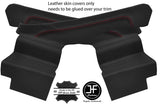 RED STITCH 2X REAR QUARTER PANEL LTHR COVER FOR CORVETTE C3 70-75 CONVERTIBLE