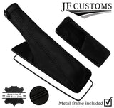 BLACK STITCH LEATHER E BRAKE COVER+METAL FRAME FOR PONTIAC FIERO GT SE V6 84-88