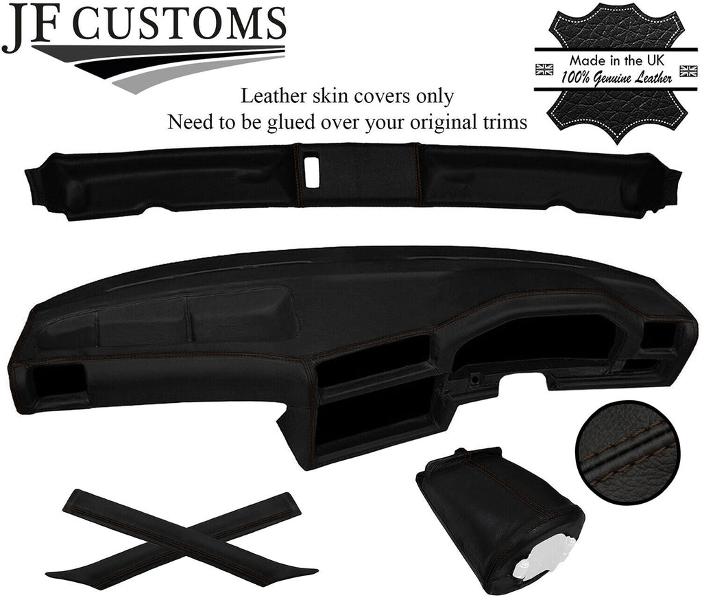 BROWN STITCH LEATHER COVERS FOR BMW 3 E30 CONVERTIBLE FRONT UPHOLSTERY KIT