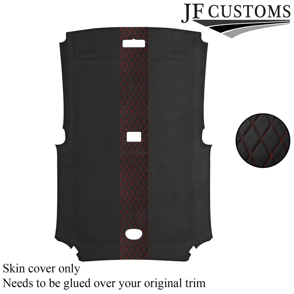DSG2 RED STITCH D GREY SUEDE HEADLINER COVER FOR HONDA CIVIC TYPE R 01-05 3DR