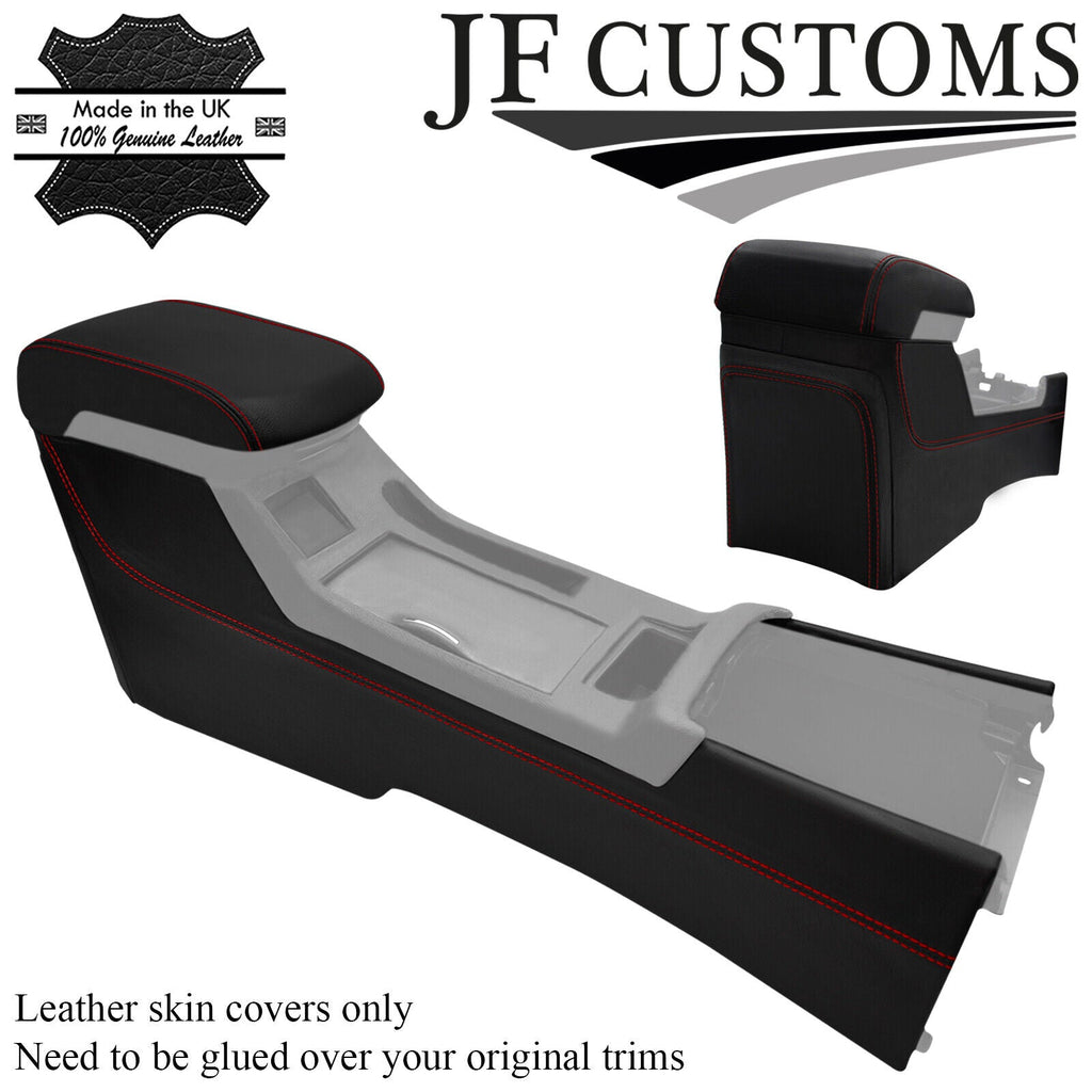 D RED STITCH CENTRE CONSOLE+ARMREST COVERS FOR MITSUBISHI EVO X 10 08-16