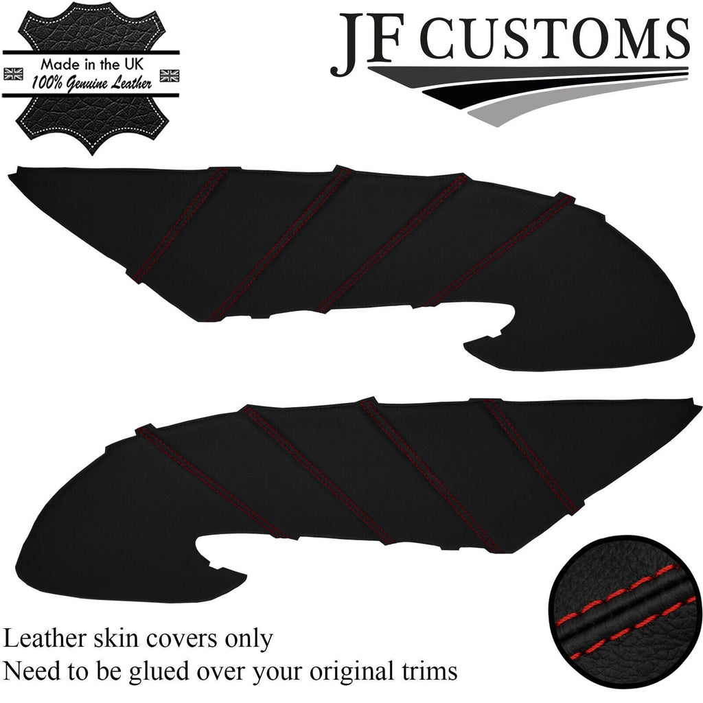 D RED STITCH LEATHER 2X REAR DOOR CARD TRIM COVER FOR HONDA ACURA TL 04-08 JF2