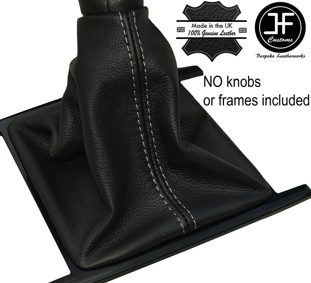 GREY STITCHING MANUAL LEATHER GEAR GAITER FITS VW AMAROK 2010-2016 CUSTOM NEW