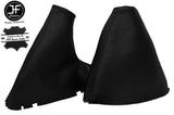 BLACK LEATHER  FITS VOLVO S60 2000-2007 MANUAL GEAR STICK HANDBRAKE GAITER