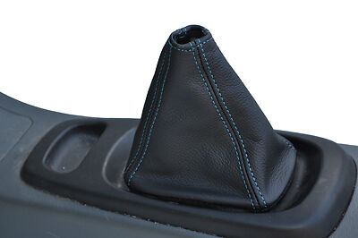 FITS SUZUKI WAGON R LEATHER GEAR  GAITER blue stitching CUSTOM NEW
