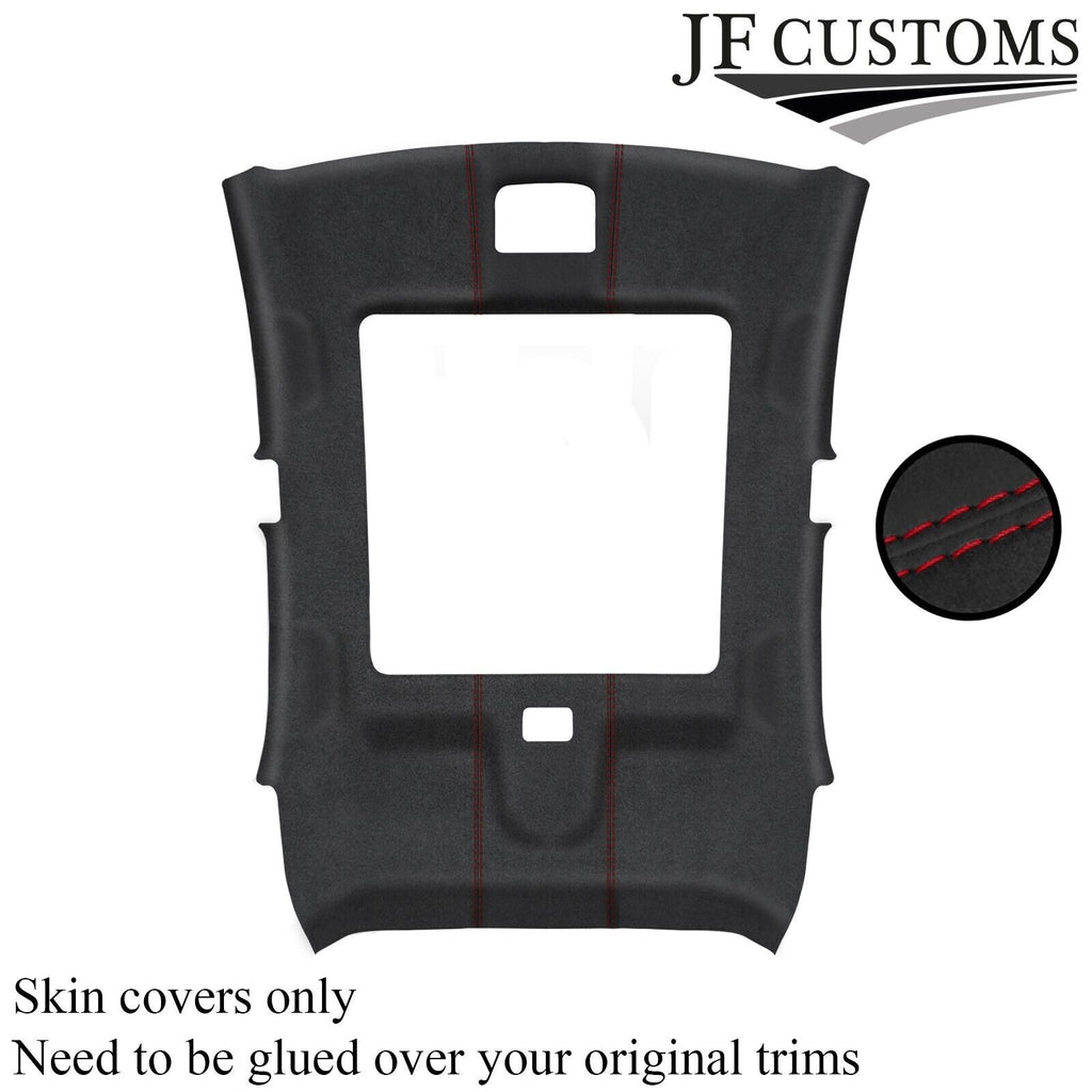 D RED STITCH D GREY SUEDE SUNROOF HEADLINER COVER FITS HONDA CIVIC MK9 12-15