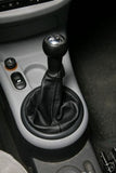 FITS CITROEN C2 GEAR SHIFT GAITER GAITOR BLACK LEATHER GREY STITCH NEW