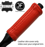 RED TOP GRAIN REAL LEATHER HANDBRAKE HANDLE COVER FOR FIAT X1/9 X19 CUSTOM NEW