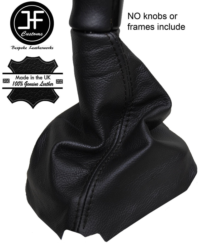 BLACK STITCHING LEATHER GEAR GAITER FITS PROTON IMPIAN 2001-2010 CUSTOM NEW