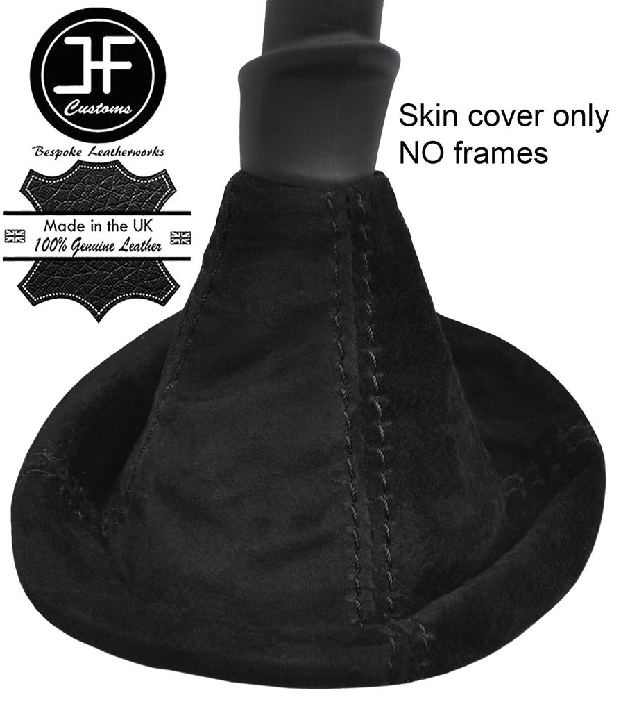 BLACK STITCH REAL SUEDE MANUAL GEAR GAITER FITS RENAULT MEGANE MK4 16-19