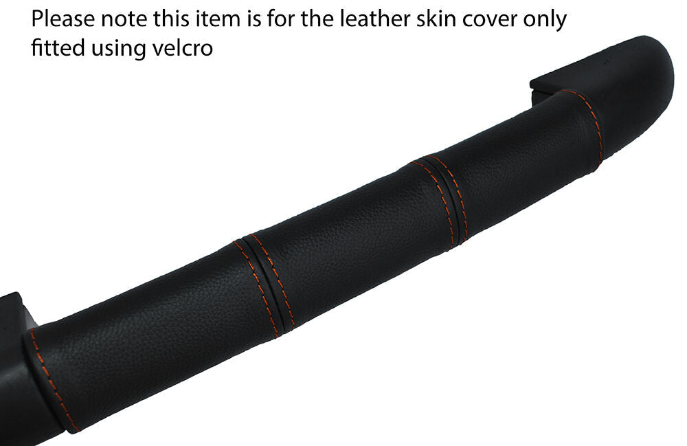 ORANGE STITCH PASSENGER SIDE DASH HANDLE LEATHER SKIN COVER FITS VW BEETLE 98-11