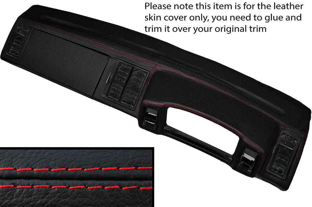 RED STITCH DASH DASHBOARD LEATHER SKIN COVER FITS VW SCIROCCO MK2 1981-1992