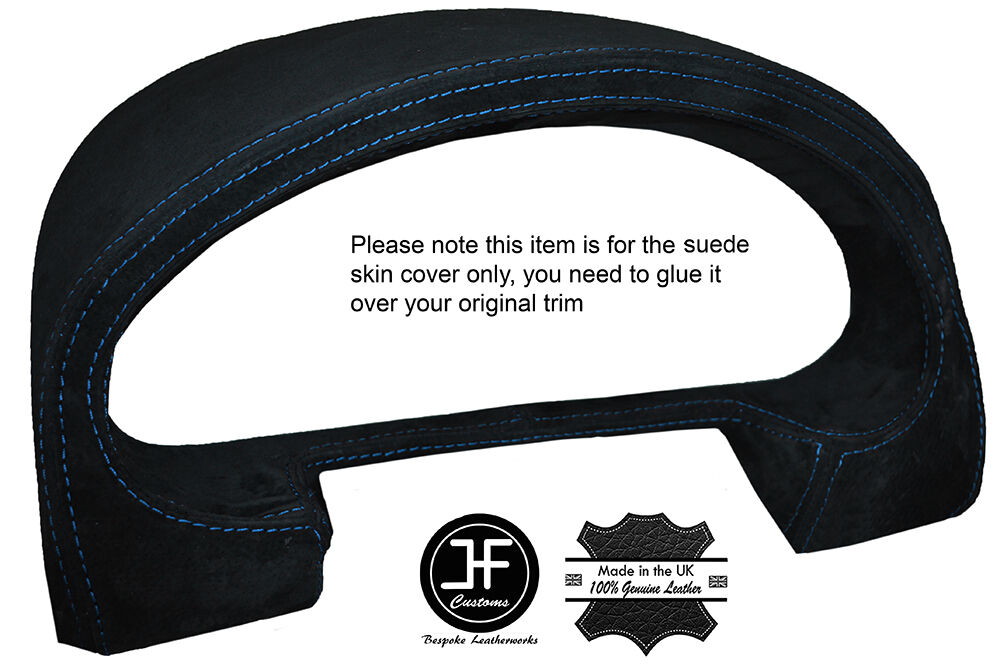 BLUE STITCH SPEEDO GAUGE HOOD SUEDE COVER FITS MAZDA MX5 MK1 MIATA 1989-1997