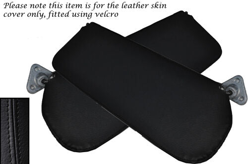 BLACK STITCHING FITS SUNBEAM RAPIER 2X SUN VISORS LEATHER COVERS ONLY CUSTOM NEW