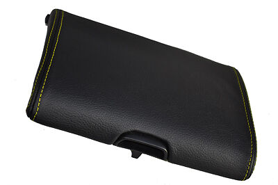 FITS MAZDA MX5 MK2 00-05 ARMREST COVER LEATHER yellow stitch CUSTOM NEW