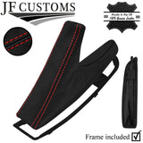 RED STITCH LEATHER HANDBRAKE GAITER + PLASTIC FRAME FOR BMW E81 E82 E87 E88
