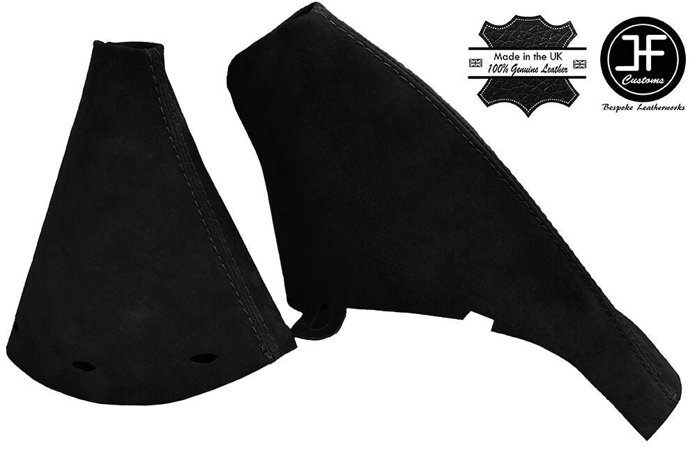 BLACK SUEDE GEAR & HANDBRAKE GAITER FITS BMW MINI R50 R53 2001-2006 CUSTOM NEW