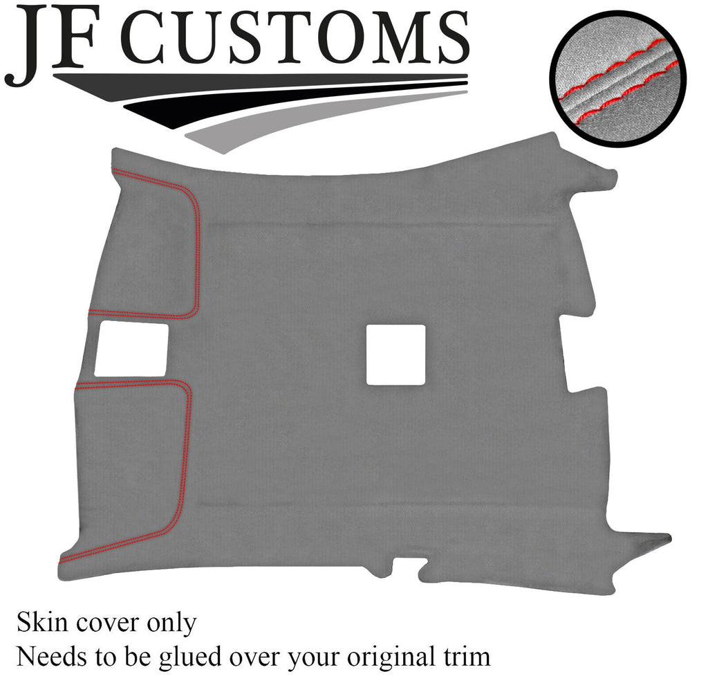 RED  STITCH LIGHT GREY LUXE HEADLINER NON SUN ROOF COVER FOR BMW 3 E92 COUPE