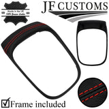 RED STITCH ITALIAN LEATHER GEAR SURROUND+ FRAME FOR CHEVROLET TRAX 13-16