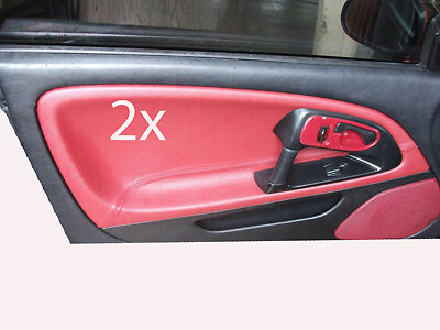 red leather FITS  MITSUBISHI FTO 2 x DOOR CARD LEATHER COVERS CUSTOM NEW