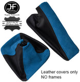 BLACK LEATHER & BLUE  SUEDE GEAR & HANDBRAKE GAITER FITS BMW E90 E91 E92 E93