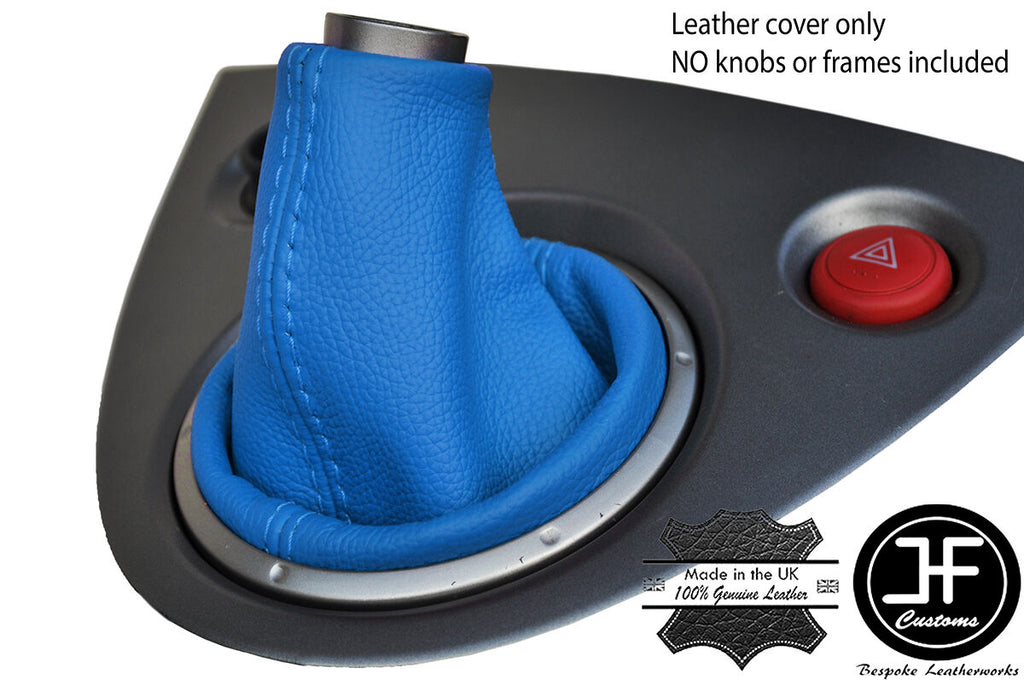BLUE REAL LEATHER MANUAL GEAR GAITER FITS HONDA CIVIC EP3 TYPE R 2001-2005