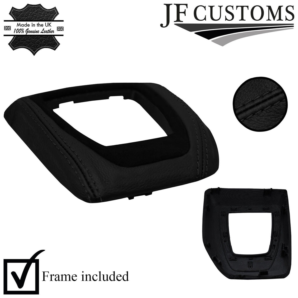 BLACK STITCH LEATHER AUTO DCT GEAR SURROUND+BEZEL+FRAMES FOR BMW X1 E84 12-14