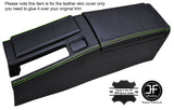 GREEN STICH CENTRE CONSOLE & ARMREST LEATHER COVERS FOR HONDA CRX DEL SOL 92-98