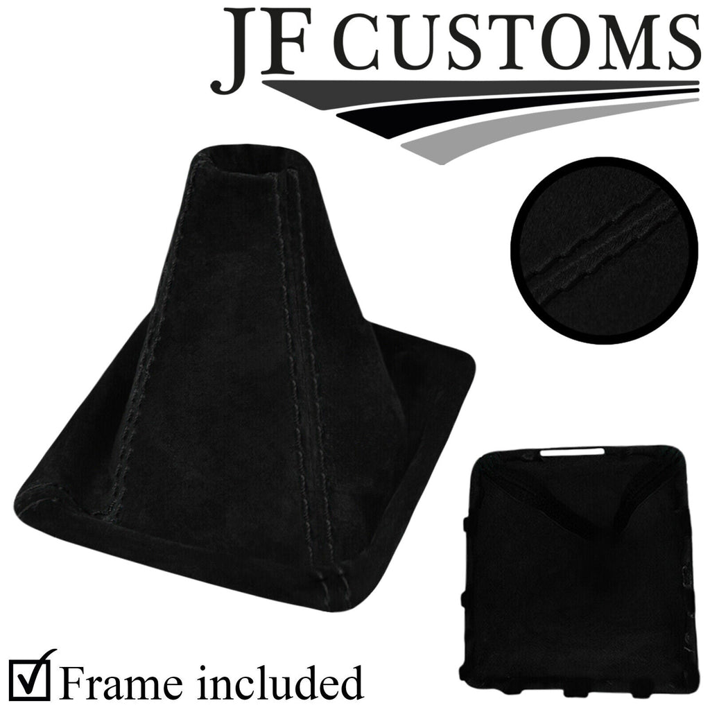 BLACK STITCH SUEDE GEAR GAITER + FRAME FOR SUBARU IMPREZA WRX STI 08-14