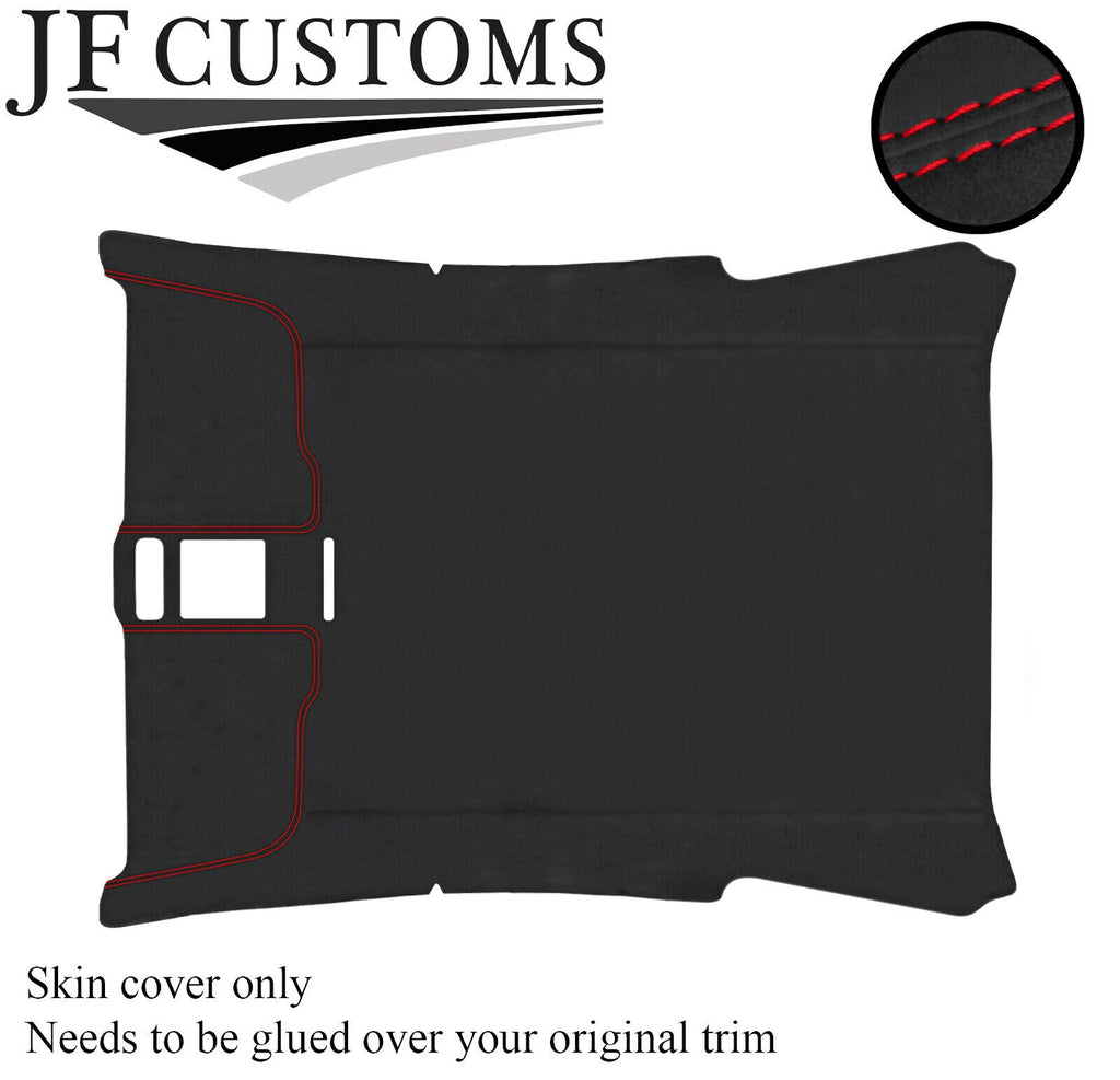 RED STITCH DARK GREY LUXE HEADLINER ROOF COVER FOR SEAT LEON MK2 05-12 5 DR